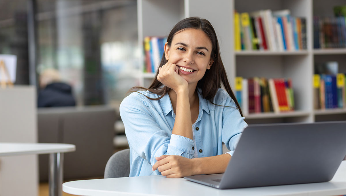 Student or employee smiling