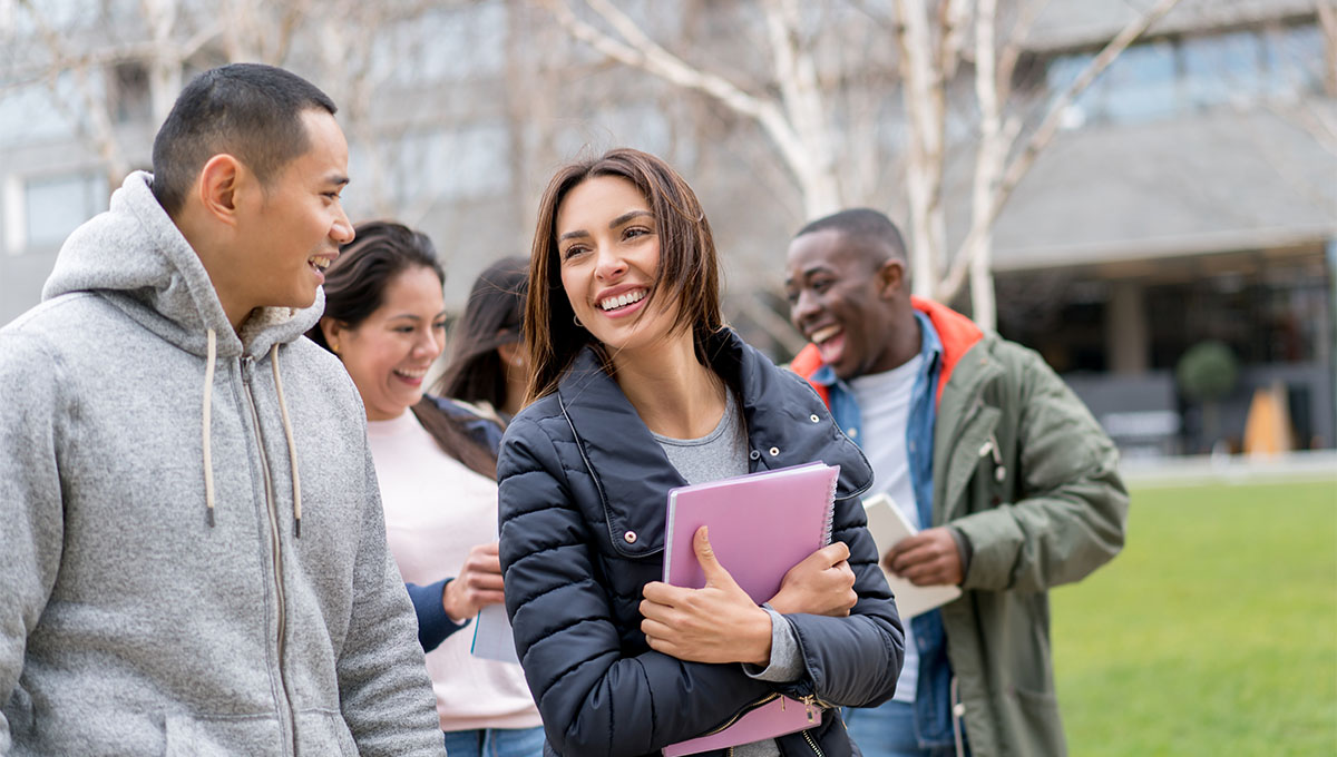 Group of students talking