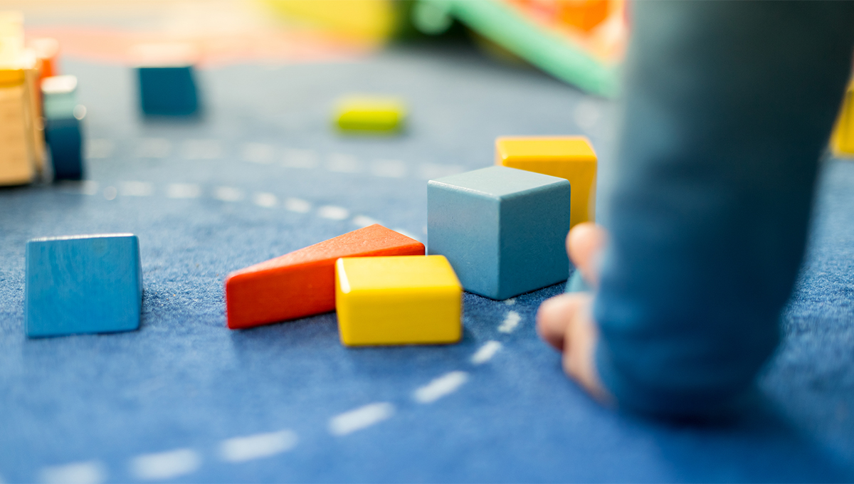 Child playing with toy