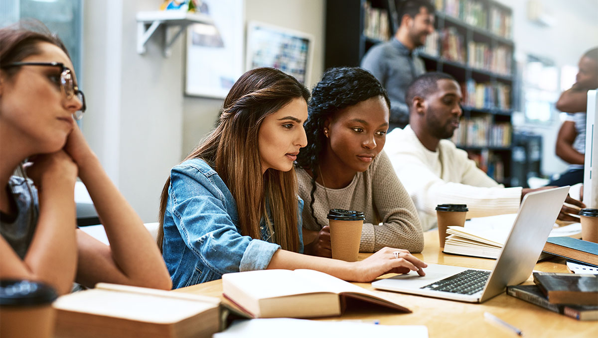 Group of students studying