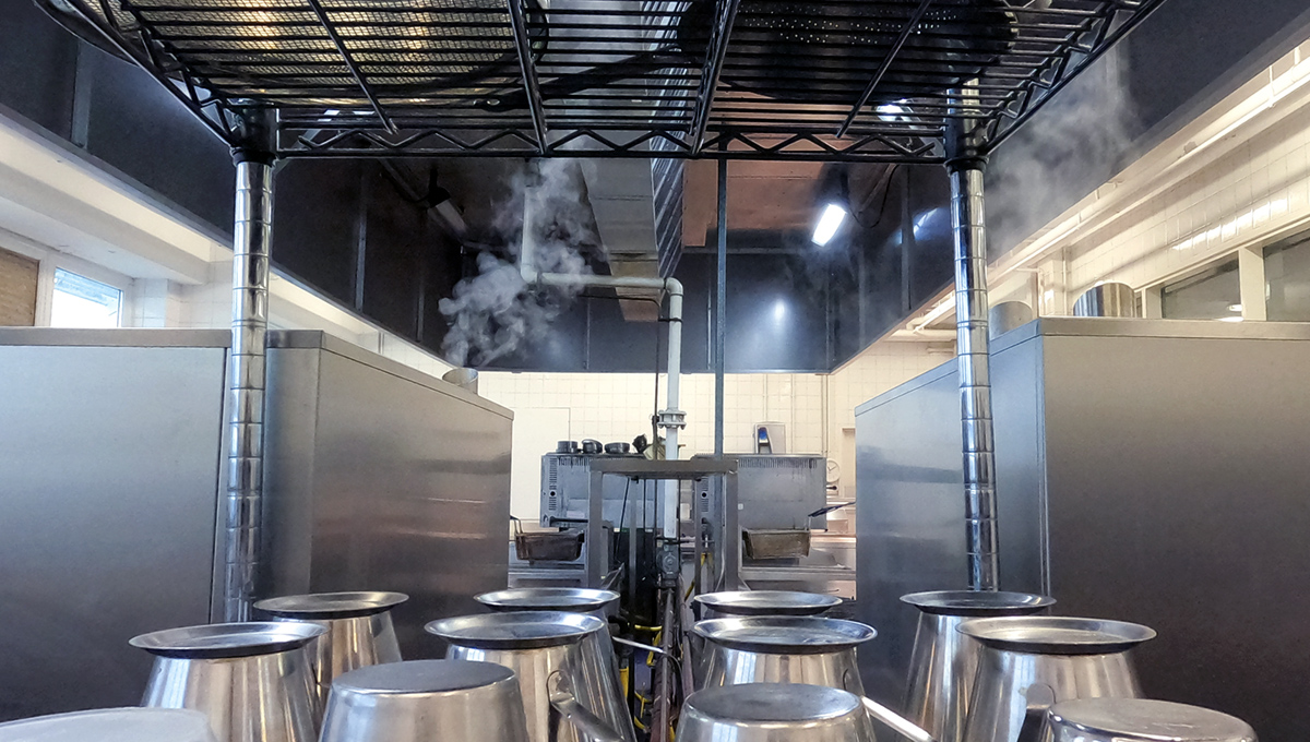 Inside the kitchen